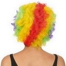 Perruque afro multicolore clown adulte