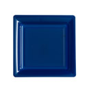 12 Assiettes carrées bleu marine 23.5 cm