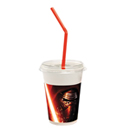 12 Gobelets avec couvercles et pailles Star Wars VII™ 300 ml