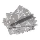 14 Serviettes en papier Chistmas Star gris 33 x 33 cm