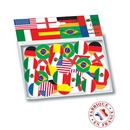 150 confettis de table drapeau multinations