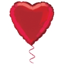 Ballon aluminium coeur rouge 45 cm
