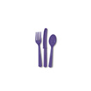 18 Assortiment couverts en plastique violets