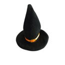 2 Décorations petits chapeaux de sorcière ruban orange