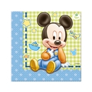 20 Serviettes en papier Bébé Mickey ™ 33 x 33 cm