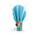 20 Serviettes en papier Turquoise ronde 30 cm