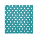 20 Serviettes en papier Turquoise pois blancs 33 x 33 cm