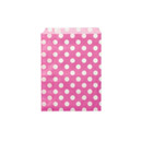 24 Sachets papier fuchsia à pois blancs