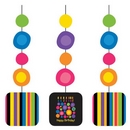 3 Décorations à suspendre Bougies d\'anniversaire 91 cm