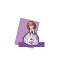 4 Cartes d\'invitation avec enveloppes Princesse Sofia