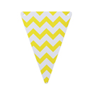 5 Fanions carton DIY chevron jaune