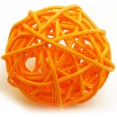 6 boules en osier orange (Dia. 3,5 cm)