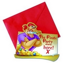 6 cartes d\'invitation Disney Pirates™