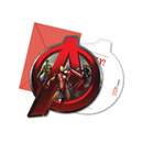 6 Cartes d\'invitation + enveloppes Avengers L\'ère d\'Ultron