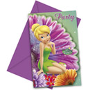 6 Cartes invitations + enveloppes Fée Clochette™