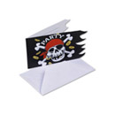 6 Cartons d'invitation Pirate