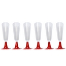 6 flûtes rouges 10 cl en plastique