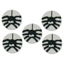 5 Mini disques en sucre araignées Halloween