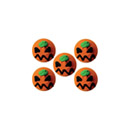 5 Mini disques en sucre Citrouilles Halloween