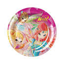 8 Assiettes en carton Winx Club 23 cm
