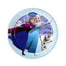 8 Assiettes bleues La Reine des neiges 23 cm
