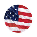 8 Assiettes drapeau américain