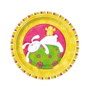 8 assiettes carton Lapin Rigolo