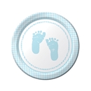 8 Assiettes pieds bleus 23 cm