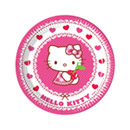 8 Assiettes en carton Hello Kitty 23 cm