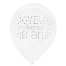 8 Ballons 18 ans Anniversaire chic