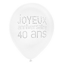 8 Ballons 40 ans Anniversaire chic