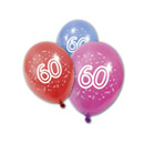 8 Ballons anniversaire 60 ans