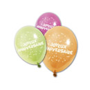 8 Ballons Joyeux anniversaire 25 cm