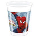 8 Gobelets en plastique Spiderman™ 20 cl
