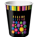 8 Gobelets Bougies d\'anniversaire 25 cl
