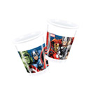 8 Gobelets en plastique Avengers Power 200 ml