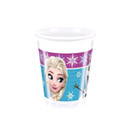 8 Gobelets en plastique La Reine des Neiges Flocons 200ml