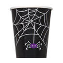 8 Gobelets en carton Toile d\'araignée Halloween 25 cl