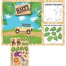 8 Napperons activités avec stickers Safari aventure 25 X 36 cm