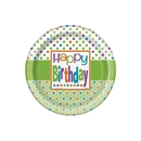 8 Petites assiettes Anniversaire Acidulé 18 cm