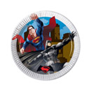 8 Petites assiettes en carton Batman vs Superman 19.5 cm