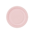 8 Petites assiettes en carton rose clair