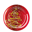 8 Petites assiettes Sapin magique Noël 18 cm