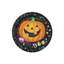 8 Petites assiettes en carton Petite Citrouille Halloween 18 cm