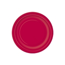 8 Petites assiettes rouges en carton 18 cm