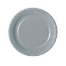 20 assiettes en carton gris 23 cm