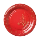10 Assiettes carton rouges Sapin