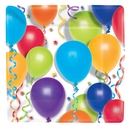 8 Assiettes carrée ballons 25 cm