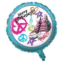 Ballon aluminium Anniversaire Girls rock 46 cm