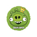 Ballon aluminum Angry Birds™ vert 45 cm